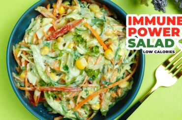 Low-Calorie Immunity Boosting Salad | Weight Loss Friendly | Healthy Yogurt Sauce Recipe by RazEats