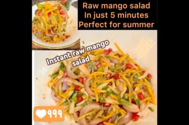 Easy Instant Raw Mango Salad | 5-Minute #weightlosssalad #youtubeshorts  #viral #trending#shorts#yt