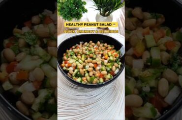 Healthy Peanut Salad | High Protein Snack in 1 Min! #salad #weightlossrecipe #easyrecipe