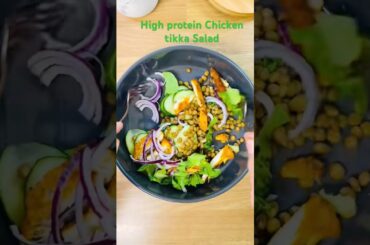 High Protein Chicken Tikka Salad, Healthy salad