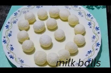 Milk balls recipe | kids favourite recipe | healthy snack recipe #just 4 ingredients