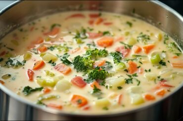 Best vegetable soup recipes you'll want to cook every day! Healthy broccoli cream soup recipe!