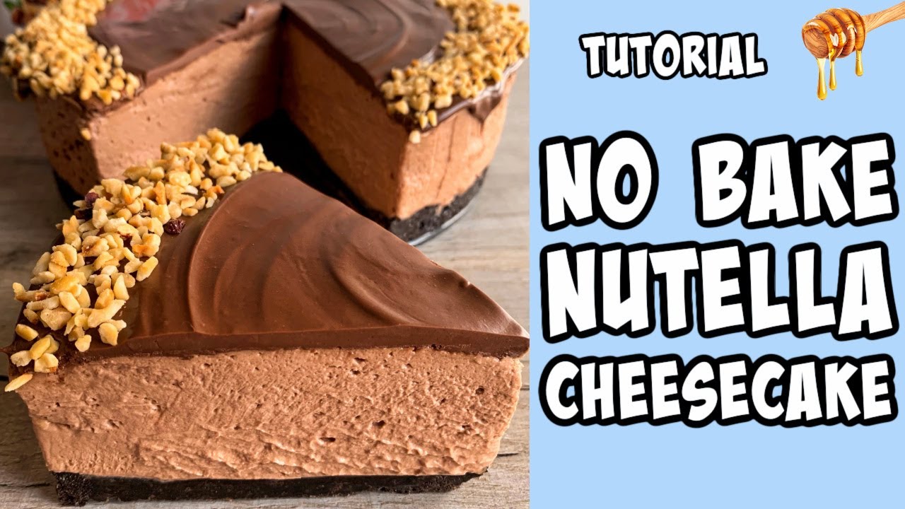 No Bake Nutella Cheesecake! Recipe tutorial #shorts No Bake Nutella Cheesecake! Recipe tutorial #shorts