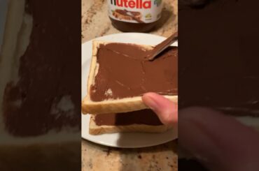 Quick Breakfast Nutella and Bread #viral #shorts #nutella