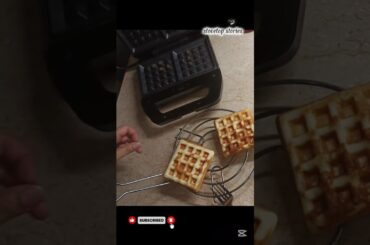 Waffle sandwich healthy breakfast with custurd and fruits nuts #trending #viral #shorts #food