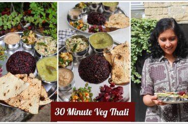 30-Minute Veg Thali Recipe | Perfect on Festivals for Couples | Quick Healthy Indian Food