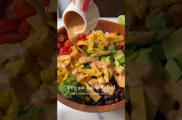 Vegan Taco Salad Recipe #vegan #food #veganrecipes #healthyrecipes #healthylunch #saladrecipe