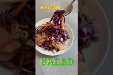 Summer Vegan Salad with Red Cabbage