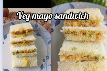 "No-Cook Veg Mayo Sandwich | Quick & Easy Sandwich Recipe | Healthy Breakfast &Easy tiffin recipe#