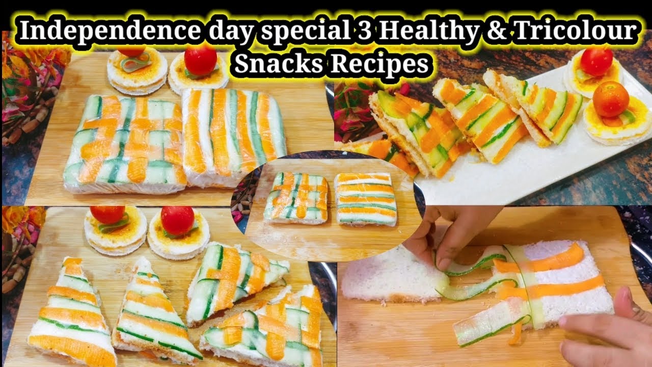 15 August Special 3 Healthy & Tiranga Bread Sandwich Recipes | Tricolour Snacks | Affy ki rasoi 15 August Special 3 Healthy & Tiranga Bread Sandwich Recipes | Tricolour Snacks | Affy ki rasoi