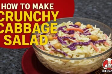 How to Make Crunchy Cabbage Salad | Healthy, Refreshing & Super Easy Recipe | Heer's Zaiqa