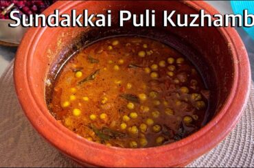 Sundakkai Puli Kuzhambu | Healthy Tamarind Curry with Turkey Berry | South Indian Recipe