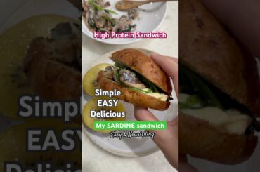 Healthy High protein Easy breakfast, lunch ideas: Sardine Sandwich #howtomake #shorts #recipe