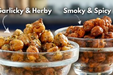 2 Ways to Make Crispy Chickpeas - Healthy Snack Alternative