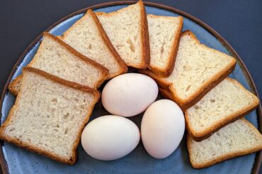 Just add Eggs with Bread! It’s so Delicious and Easy Breakfast! One Pan Egg Toast Recipe.