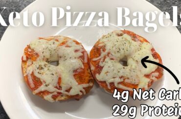 High Protein Low Calorie Keto Pizza Bagels | Easy Low Carb Recipe for Weight Loss!