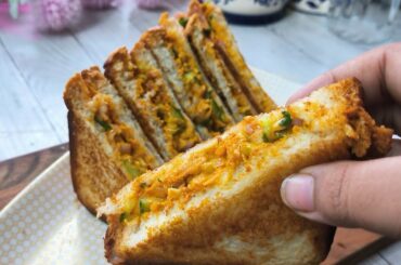 Bread Sandwich Easy Evening Snacks Recipe | Veg Mayo Sandwich | Creamy Sandwich Recipe | 5 Min Quick