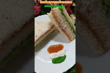 Tri colour sandwich recipe #tricolourrecipe #sandwich#ytshorts #short#independenceday