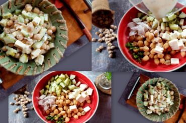 High Protein Salad | Chickpea Salad Recipe | Easy Healthy Salad | Vegetarian Recipes | Healthy Meals