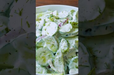 Creamy Cucumber Salad in 10 Minutes! #shorts