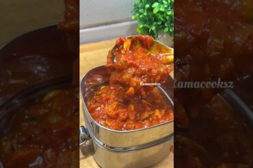 Lunch Recipe: Rice n Tomato chutney | omelette n fruit #shortsfeed #lunchideas #lunchbox
