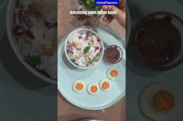 Healthy & Tasty Curd Rice Plate for Lunch! #shorts #telugushorts