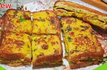 5 Minutes Viral Breakfast Recipe| Bread Egg Sandwich| Omlette Bread Nashta| Egg Toast Recipe| Nashta