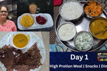 Day _1 Diet Meal Plan | Healthy South Indian Recipes for Weight Loss |