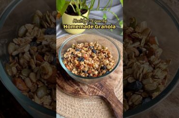 Homemade Granola Recipe | Healthy Snack recipe | Easy breakfast ideas | 5 min Recipe | Oats recipe