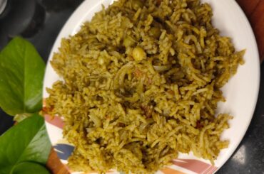 Palak Rice | Spinach Rice Recipe | Healthy Lunch Ideas | Rice Recipes