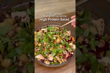 Super High Protein Salad | 46g protein per serving #healthyrecipes  #healthyeating #healthy