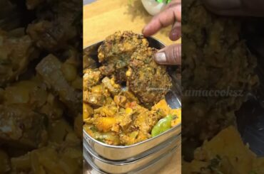 Lunch Recipe: Rice n veg kulambu | valakai poriyal|vadai | keesari #shortsfeed #lunchideas #lunchbox