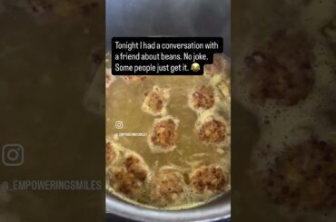 Chicken meatballs, white beans, and escarole soup. Quick and healthy dinner idea.