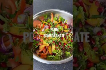 Healthy salad recipe - plum & pomegranate #lunchinspo  #salad #foodie #dinnerinspo #healthymeals