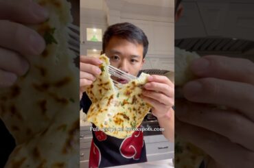 Cheese Stuffed Garlic Naan #bread #christmasrecipe #naan