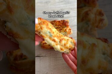Cheesy stuffed garlic bread sticks