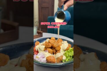 High Protein Soya Chunks Salad | Weight Loss Vegetarian Recipe #soyachunks #saladrecipe #shorts