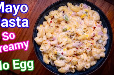 Mayonnaise Pasta Recipe | Mayo Pasta Salad | Kids Friendly Lunch Box Meal - Healthy Tiffin Box Meal