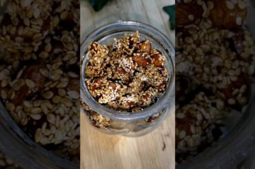 Caramelized Almond & Sesame Snack in 2 Minutes #healthy #almond #snacks #food