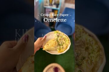 Rice Paper Omelette  #RicePaperOmelette #BreakfastRecipes #5MinRecipes #HealthySnacks #eggrecipes