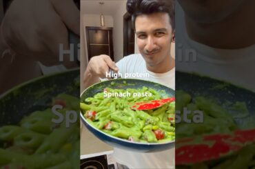 Spinach pasta recipe | high protein low calorie pasta | healthy recipes