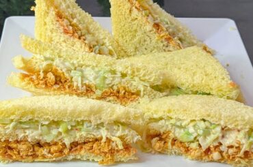 Chicken Tikka Sandwich Recipe |Instant morning breakfast lunch box | Quick & Easy breakfast recipes