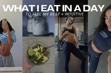 What I eat in a day | easy, gut healing journey, healthy meals + glute day
