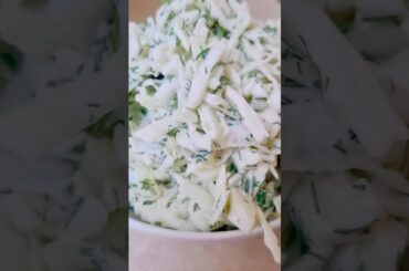 Creamy Homemade Coleslaw Salad #cabbage #coleslaw #trendingrecipes #summersalad #tiktokrecipe