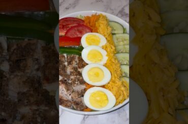 Jerk Chicken Cobb Salad #glutenfree #salad #yummy #healthy #tasty #trending  #shorts #lunch