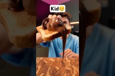 How to eat Nutella Sandwich MOM vs KID ASMR