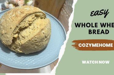 Whole wheat bread [NO SUGAR]| Atta bread | Easy homemade bread recipe |  with honey #cozymehome