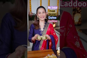 Can’t Believe It’s Sugar Free ! Healthy Fresh Coconut Dates Laddoo  Recipe