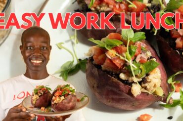 STUFFED SWEET POTATOES - healthy lunch ideas, vegan meal prep, back to school - Creative Phebe Cooks