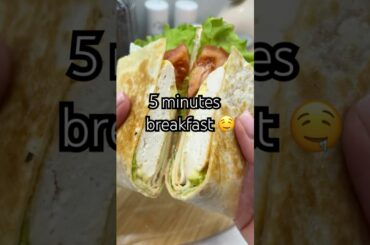 Healthy Breakfast Wrap in 5 Min! Chicken, Cheddar & Veggies! #breakfast #healthyfood #asmr